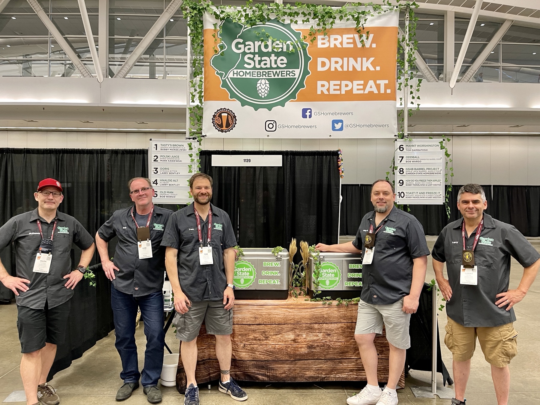 Brewers at a Garden State Brew event table